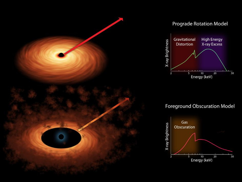 Illustration for article titled Analizan un agujero negro que gira casi a la velocidad de la luz